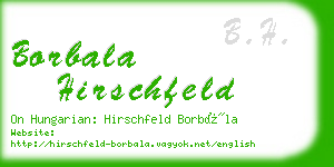 borbala hirschfeld business card